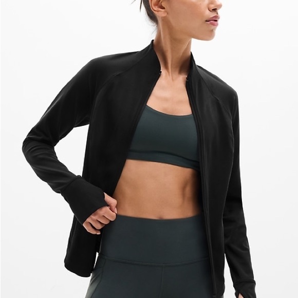 BLACK Athleta Salutation Ribbed Jacket - Picture 2 of 6